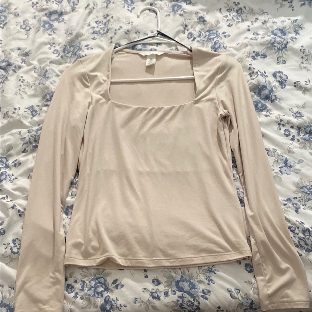 Elegant Cream Long Sleeve Top